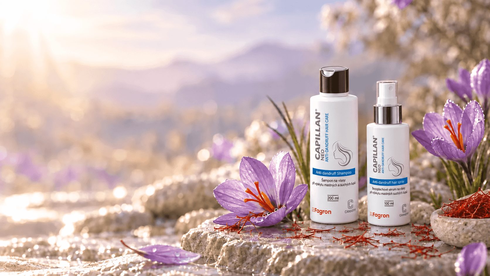 CAPILLAN® NEO proti lupinám – šampón a sérum so šafranom siatym